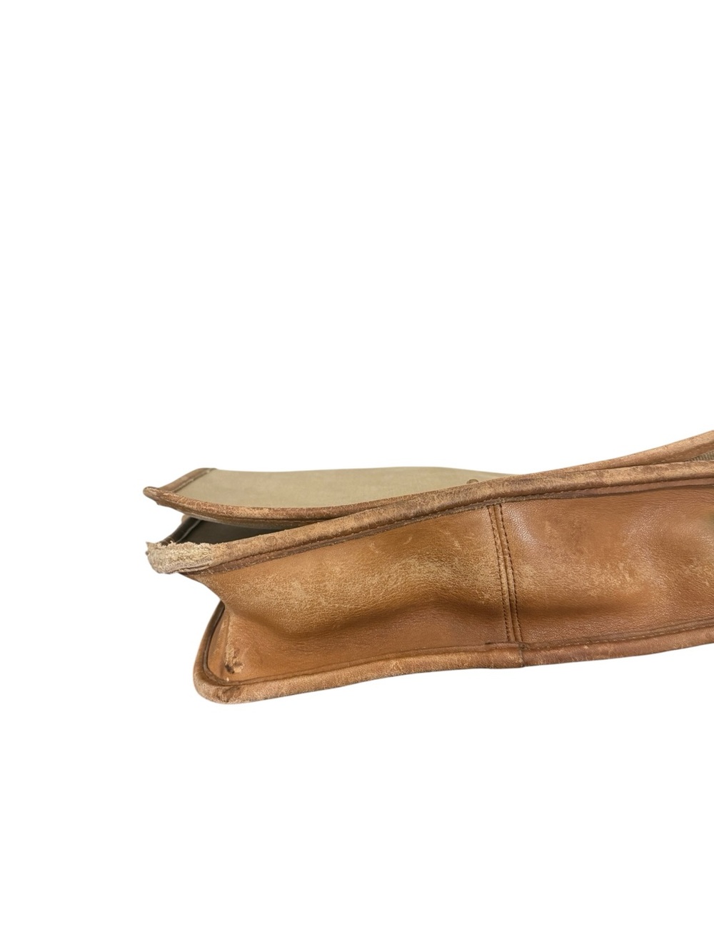 RARE Vintage Coach 70s Convertible Clutch Twill NYC Creed Leather Trim Used - Picture 5 of 16